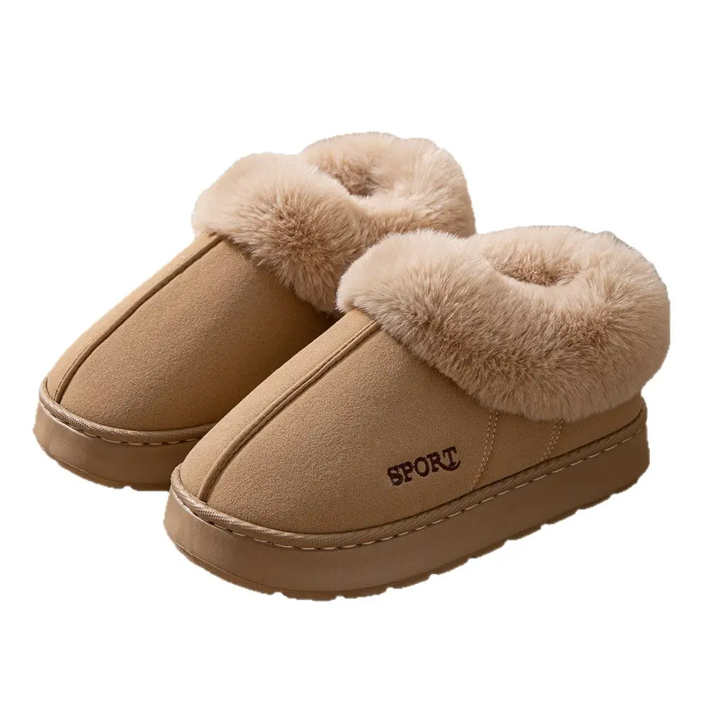 2025 Suede Couple Cotton Slippers for Home and Outdoor Wear, Warm Plush Thickeneded Men's and Women's Cotton Slippers with Full Sleeve - Image 9