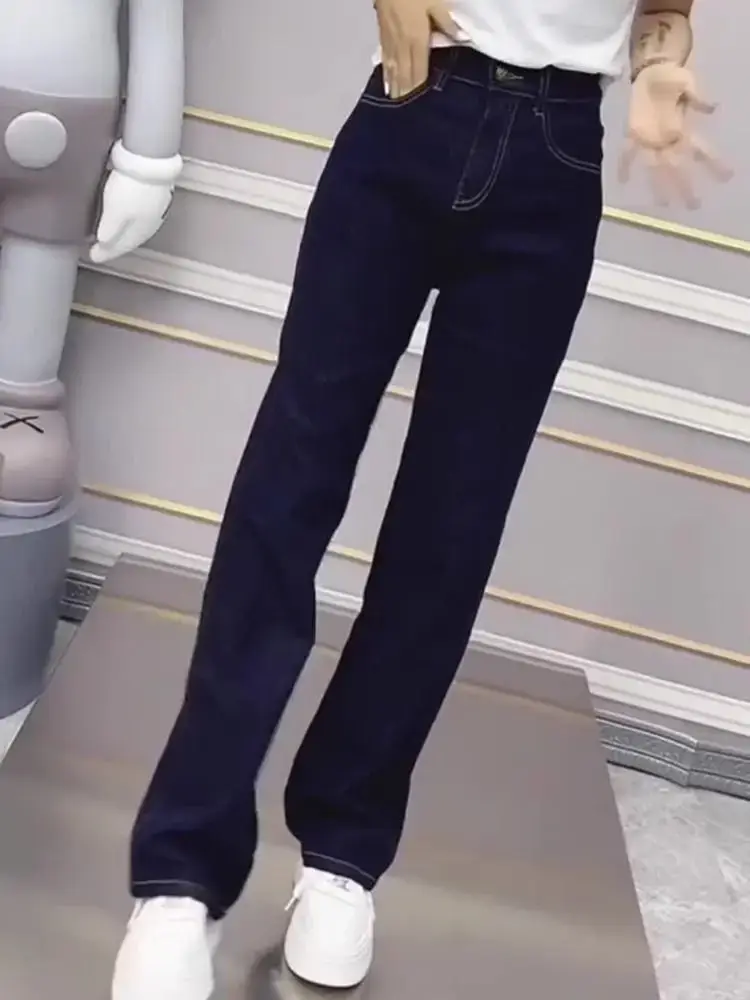 Dark Blue Stretch Slim Fit Jeans Large Size — feature 8