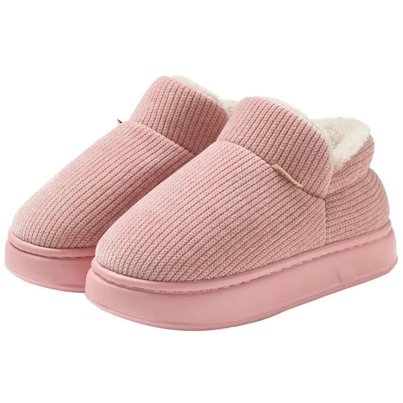 Women's Winter Indoor Plush Cotton Slippers with Heel, Warm, Non-Slip, Plush-Lined, Men's Winter Plush Cotton Shoes - Image 11