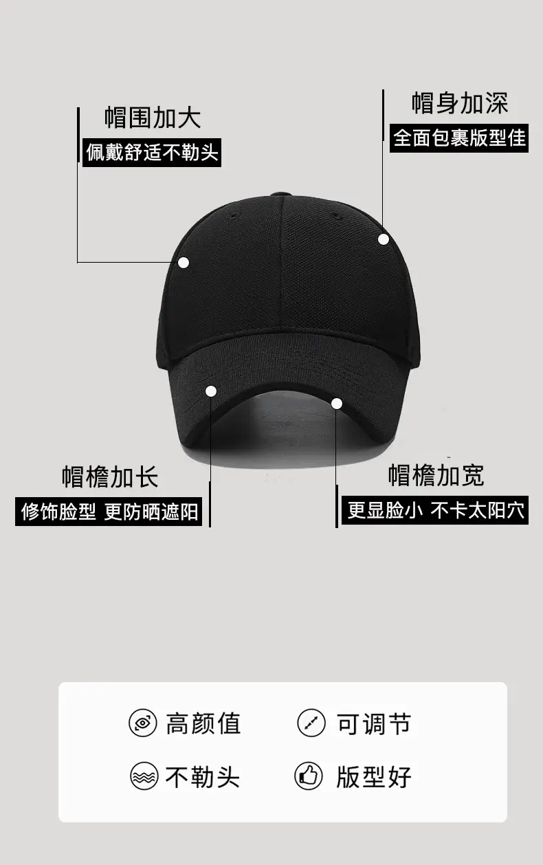 Black Pineapple Cloth Baseball Cap for Men — feature 3