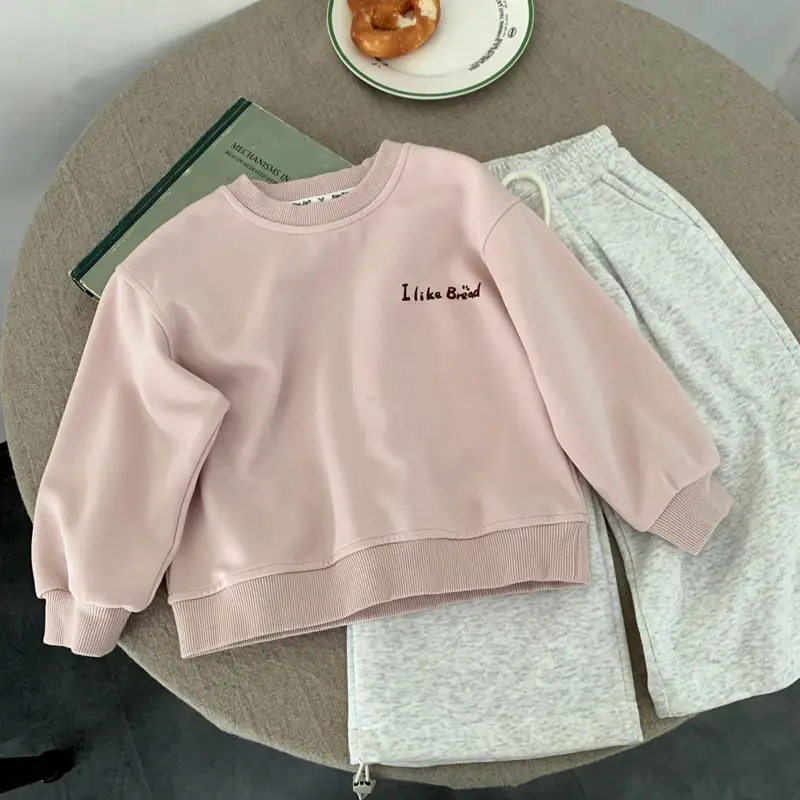Girls Pink Sweatshirt "I Like Good" 2025 Autumn Wear — feature 5