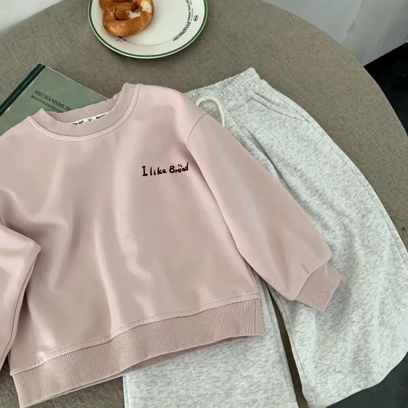 Girls Pink Sweatshirt "I Like Good" 2025 Autumn Wear — feature 7