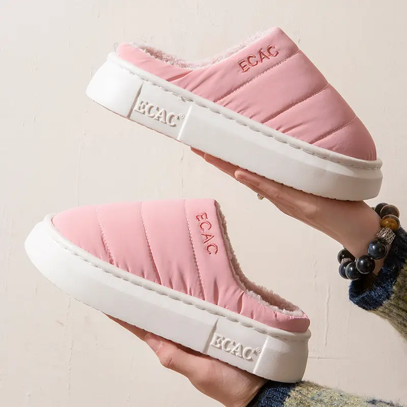 Cotton Slippers for Women Autumn and Winter 2025 New Indoor Home Warm Home Non-Slip Plush Slippers for Women Winter - Image 7