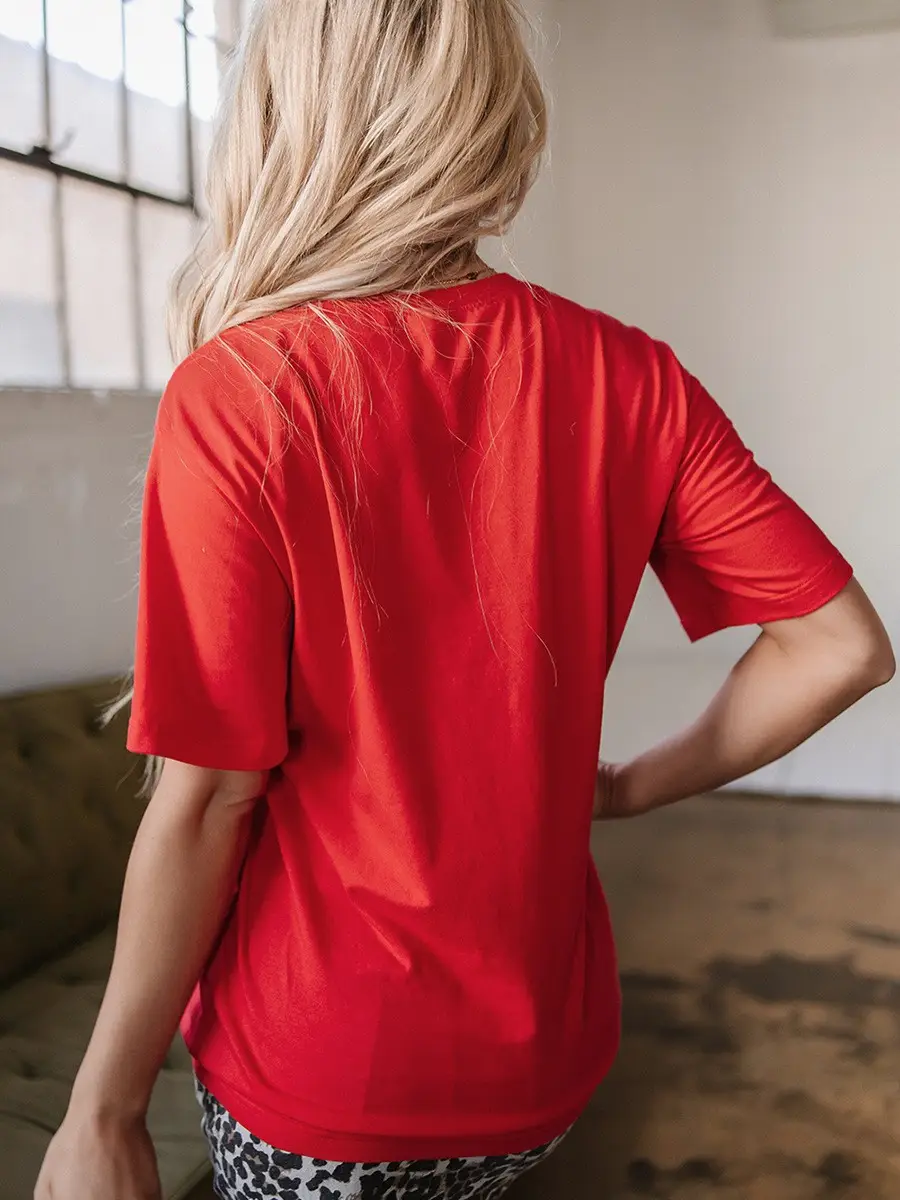 European and American Fashion Trendy Western Pattern Short-Sleeved T-Shirt for Women 2025 Summer New Loose Flesh-Covering Three-Quarter Sleeve Top