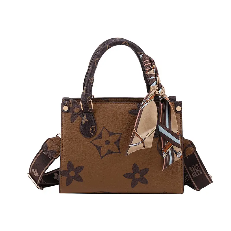 Vintage Monogram Tote Bag for Women Large Capacity Shoulder Bag - Image 6