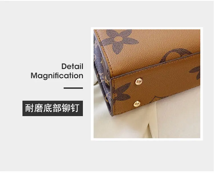 Vintage Monogram Tote Bag for Women Large Capacity Shoulder Bag — feature 11
