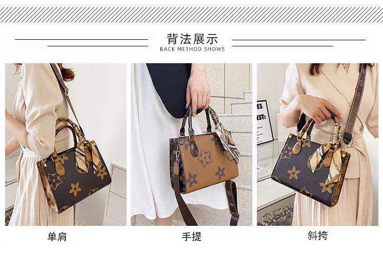 Vintage Monogram Tote Bag for Women Large Capacity Shoulder Bag — feature 15