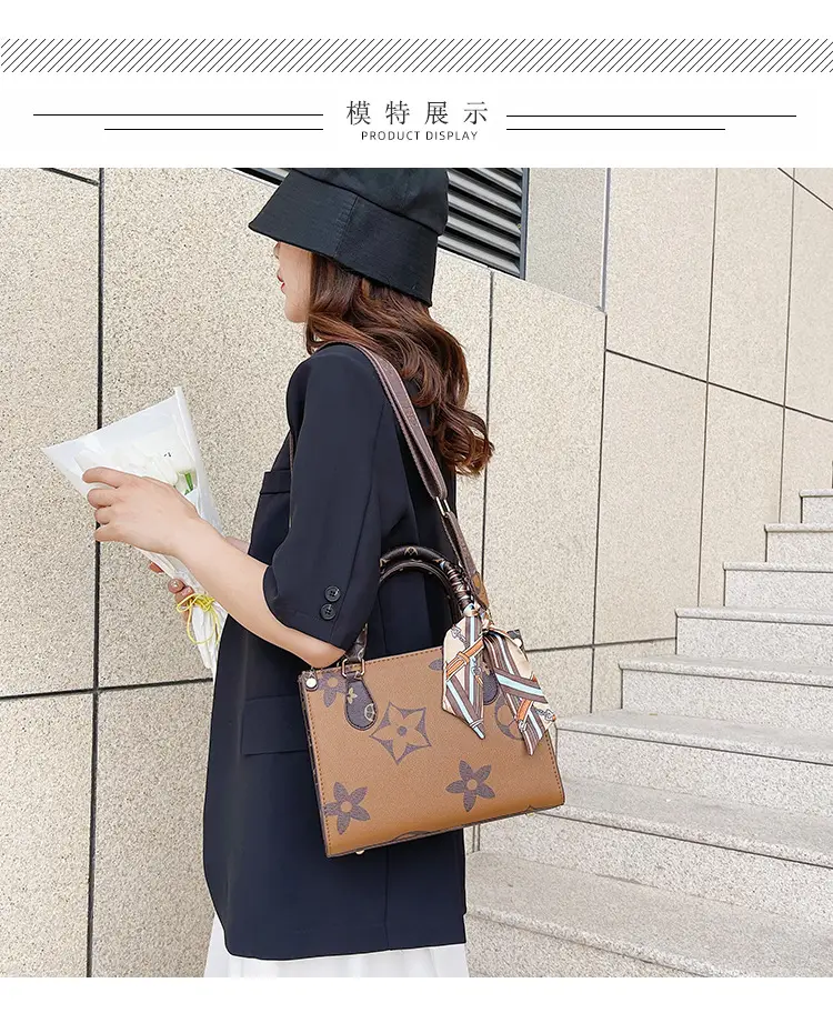 Vintage Monogram Tote Bag for Women Large Capacity Shoulder Bag — feature 16