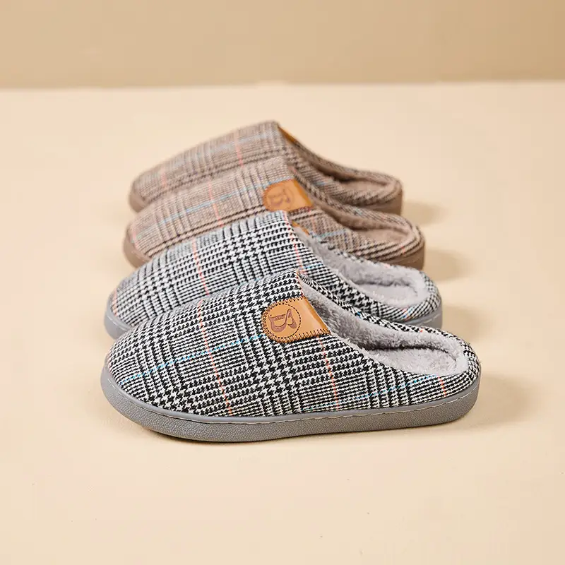 Large Size Cotton Slippers Men's Foreign Trade Thick-Soled Cotton Shoes Non-Slip Household 2025 New Summer Thick-Soled Cotton Slippers Wholesale - Image 3