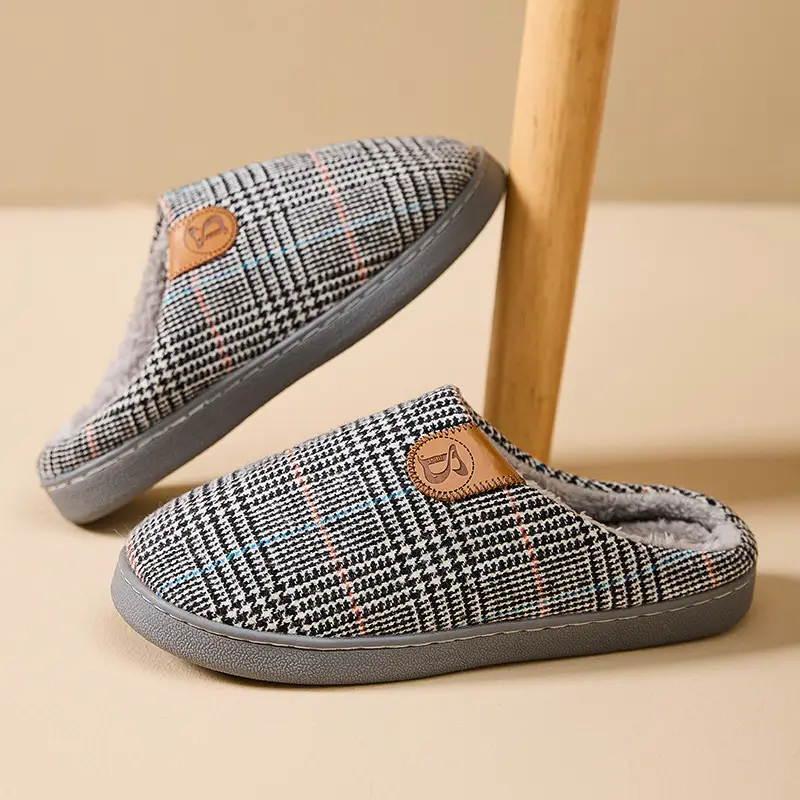 Large Size Cotton Slippers Men's Foreign Trade Thick-Soled Cotton Shoes Non-Slip Household 2025 New Summer Thick-Soled Cotton Slippers Wholesale - Image 4