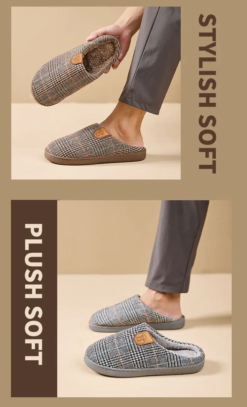Large Size Cotton Slippers Men's Foreign Trade Thick-Soled Cotton Shoes Non-Slip Household 2025 New Summer Thick-Soled Cotton Slippers Wholesale — feature 10