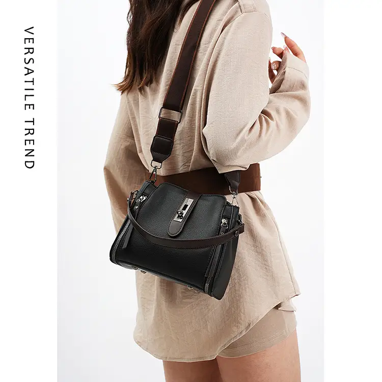 Women Crossbody Bag Brown Leather Large Capacity Foreign Trade — feature 10