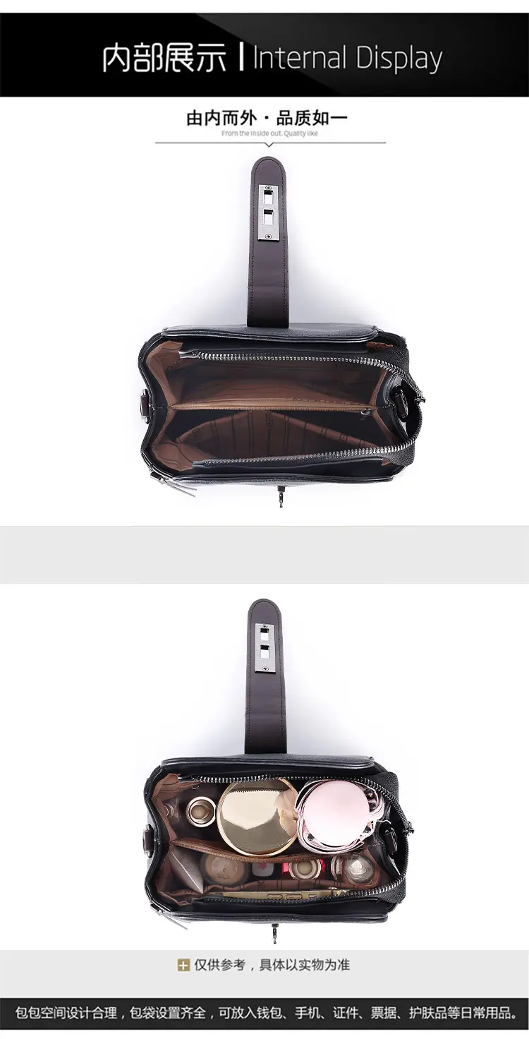 Women Crossbody Bag Brown Leather Large Capacity Foreign Trade — feature 9