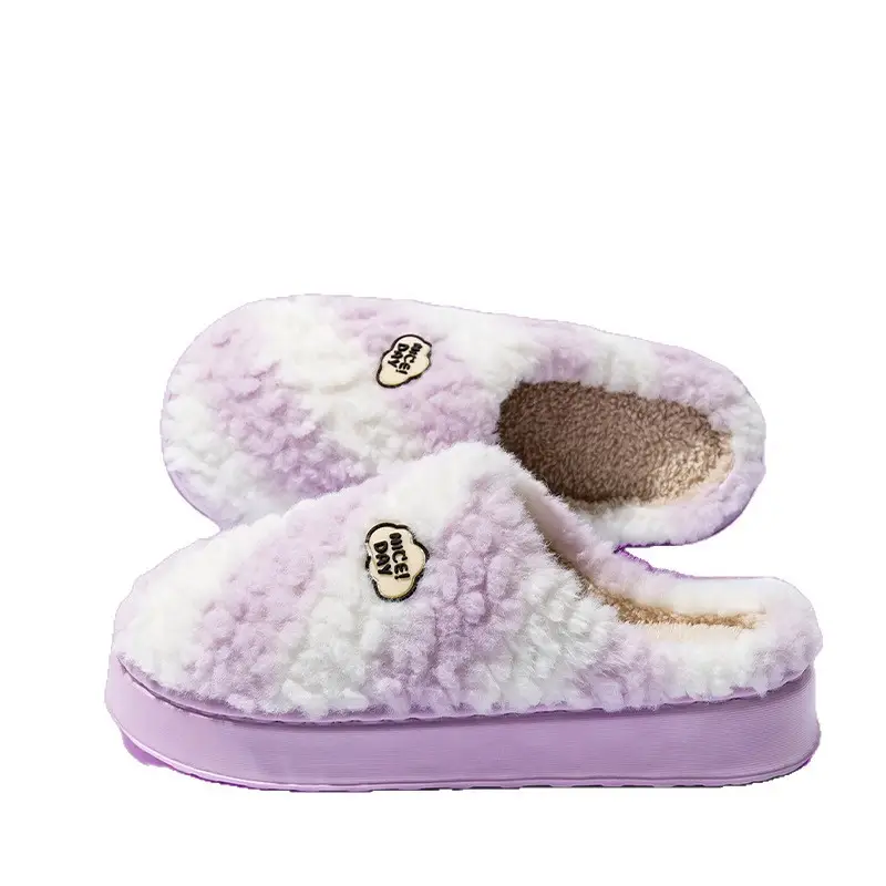 2025 New Autumn and Winter Indoor Non-Slip Warm Plush Maternity Slippers Cotton Slippers with a Stepping-On-Clouds Feel for Women - Image 9