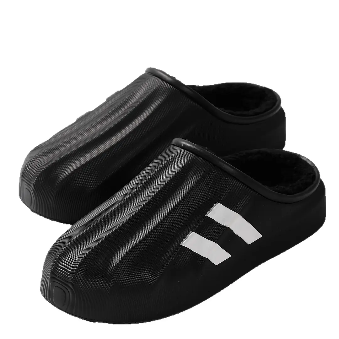 Waterproof Cotton Slippers for Men, 2025 Winter New Style, Simple Indoor Home Plush Warm Non-Slip Eva Slippers for Women - Image 7