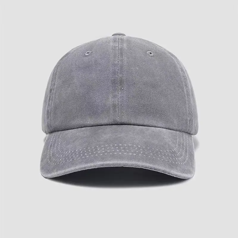 Washed Cotton Work Hat Embroidered Group Advertising Pure Cotton Baseball Cap Distressed Denim Peaked Cap Printed with Logo - Image 10