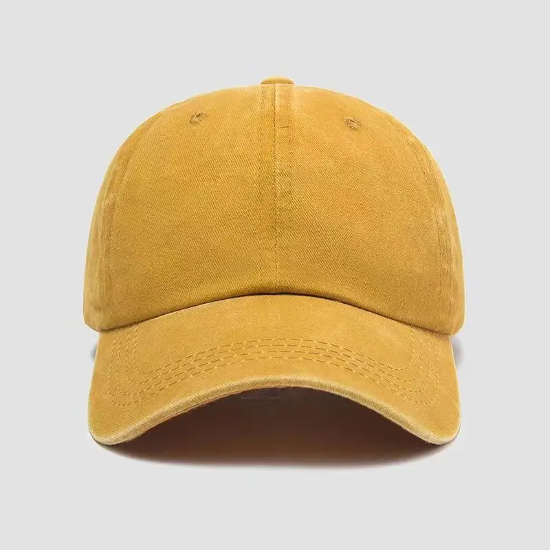 Washed Cotton Work Hat Embroidered Group Advertising Pure Cotton Baseball Cap Distressed Denim Peaked Cap Printed with Logo - Image 11