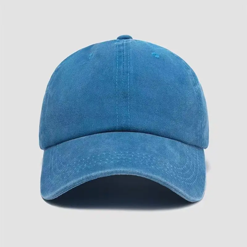 Washed Cotton Work Hat Embroidered Group Advertising Pure Cotton Baseball Cap Distressed Denim Peaked Cap Printed with Logo - Image 12