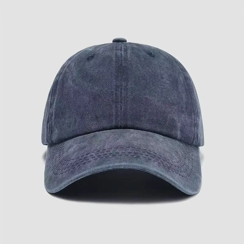 Washed Cotton Work Hat Embroidered Group Advertising Pure Cotton Baseball Cap Distressed Denim Peaked Cap Printed with Logo - Image 13