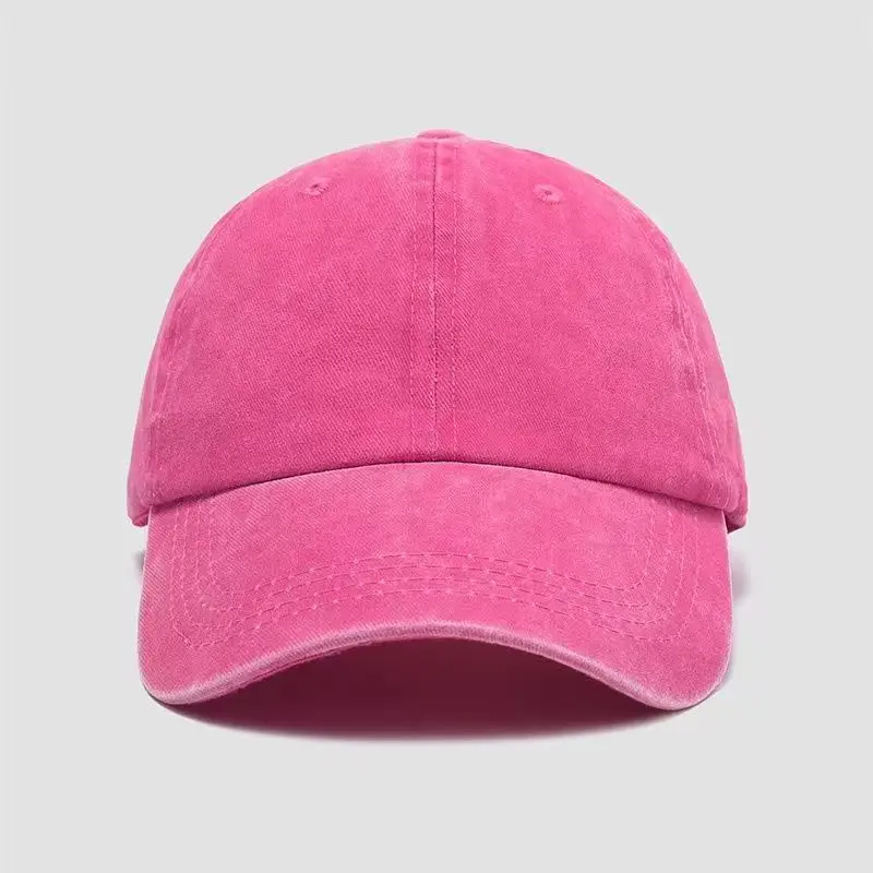 Washed Cotton Work Hat Embroidered Group Advertising Pure Cotton Baseball Cap Distressed Denim Peaked Cap Printed with Logo - Image 2