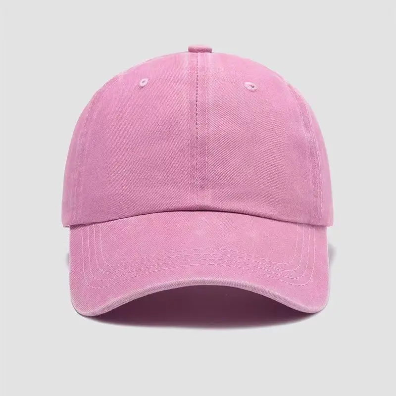 Washed Cotton Work Hat Embroidered Group Advertising Pure Cotton Baseball Cap Distressed Denim Peaked Cap Printed with Logo - Image 3