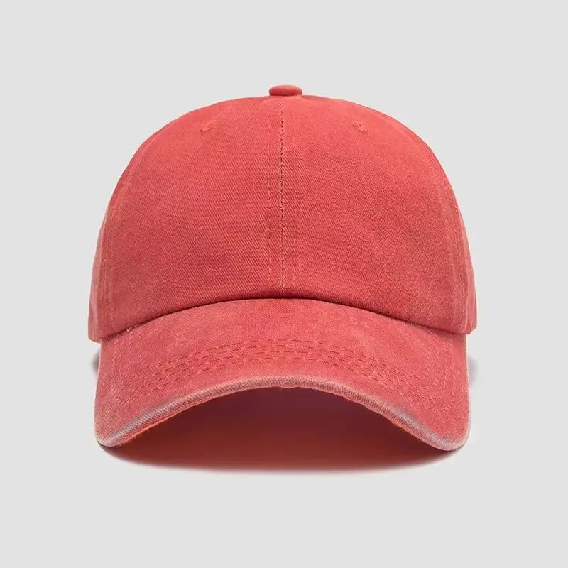 Washed Cotton Work Hat Embroidered Group Advertising Pure Cotton Baseball Cap Distressed Denim Peaked Cap Printed with Logo - Image 5