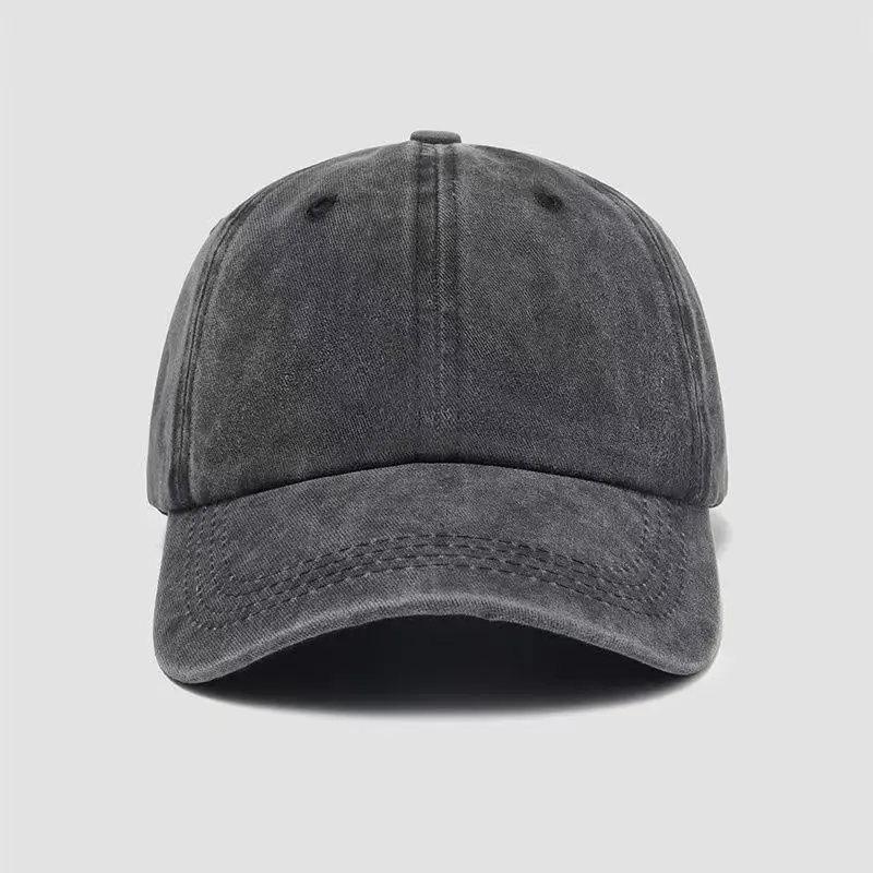 Washed Cotton Work Hat Embroidered Group Advertising Pure Cotton Baseball Cap Distressed Denim Peaked Cap Printed with Logo - Image 7