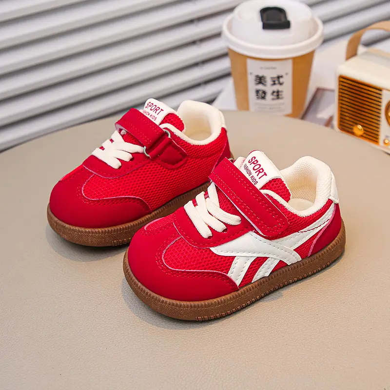Red Mesh Baby Shoes for Boys 1-3 Years