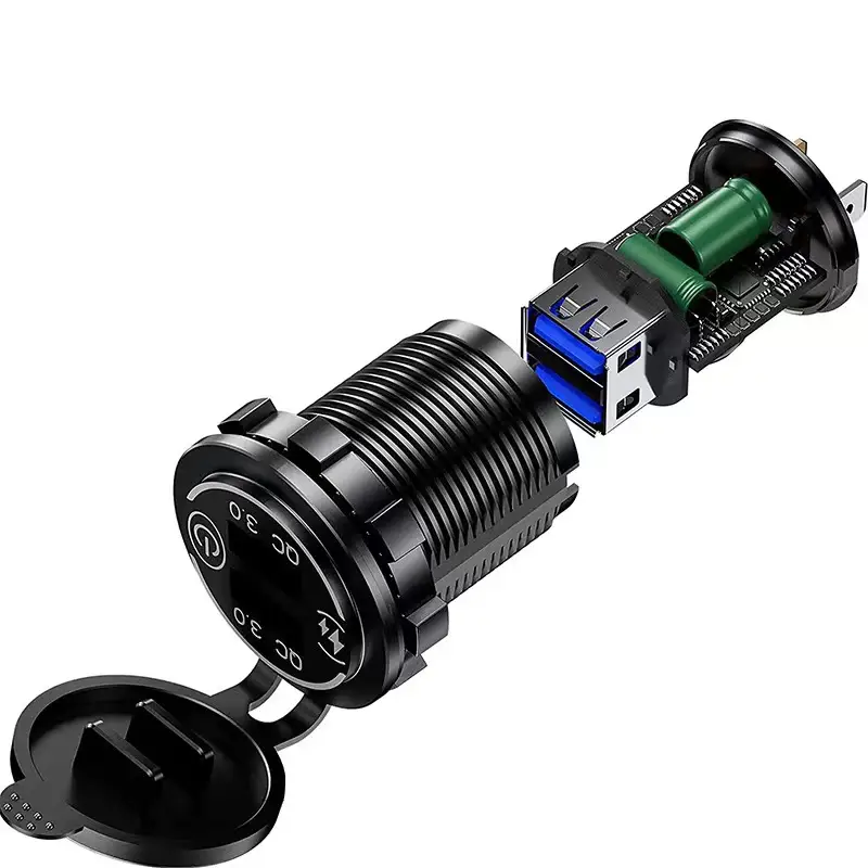 45W Motorcycle Car Charger Waterproof Dual USB — feature 13