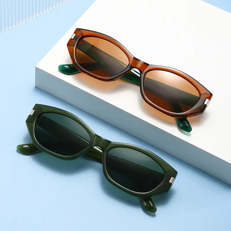 New Cocoa Mirror Cat-Eye Sunglasses Anti-UV Slimming Retro - Image 9