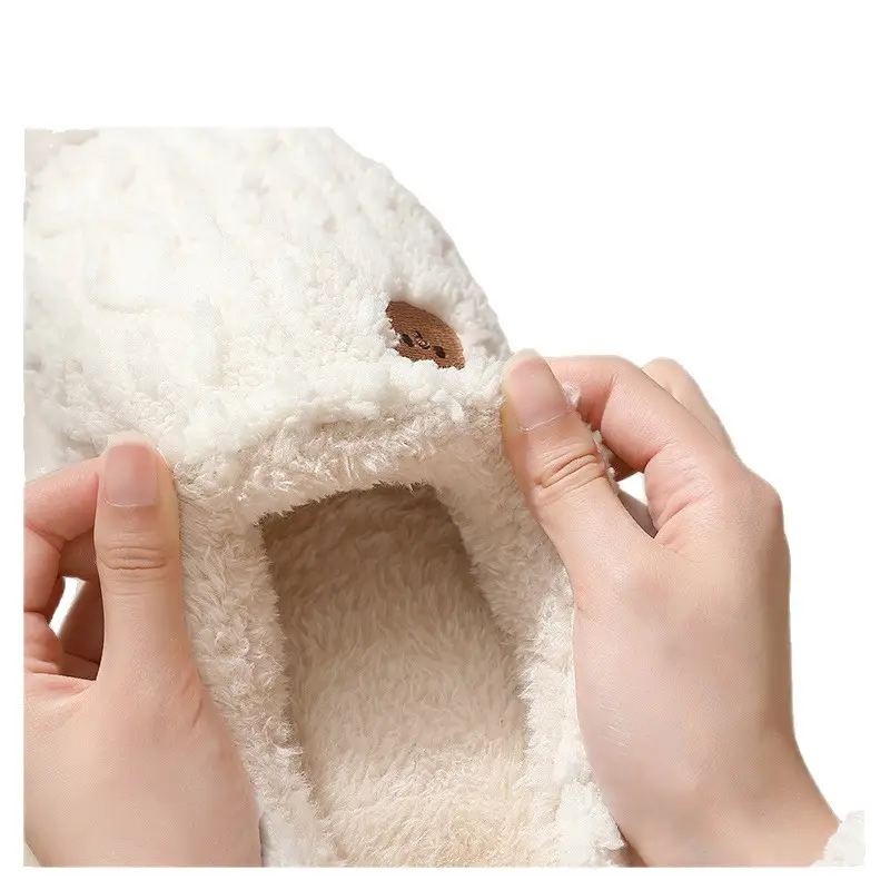 Cute Pink Cotton Slippers for Women Winter Warm Indoor Outdoor Wear - Image 8