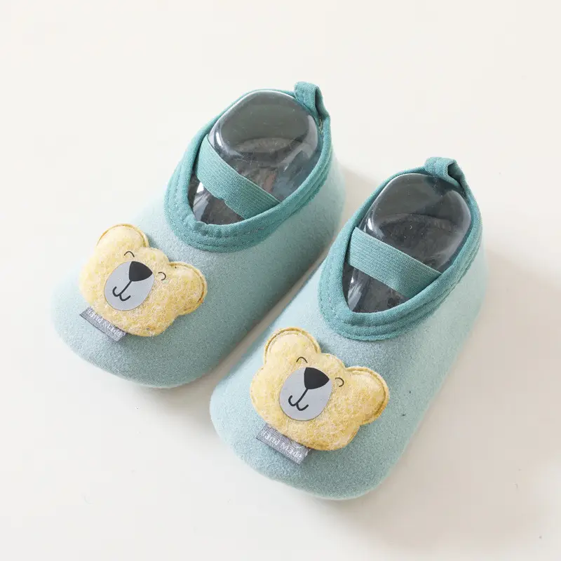 Baby Non-Slip Soft Sole Shoes Blue Bear Design - Image 4
