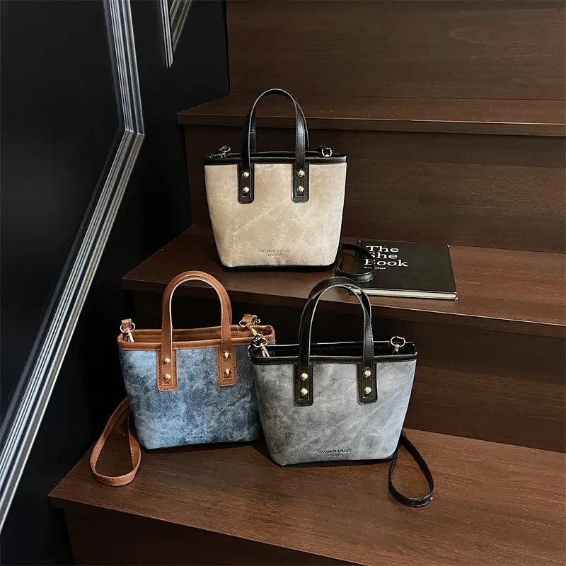 Retro Contrast Handbag Women 2025 Summer Texture - Image 8