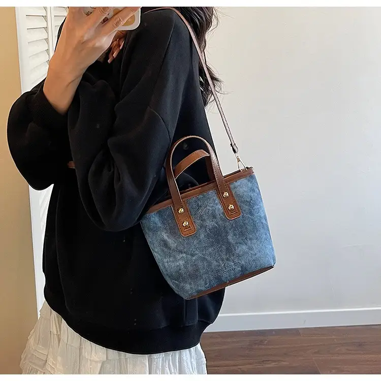 Retro Contrast Handbag Women 2025 Summer Texture — feature 10