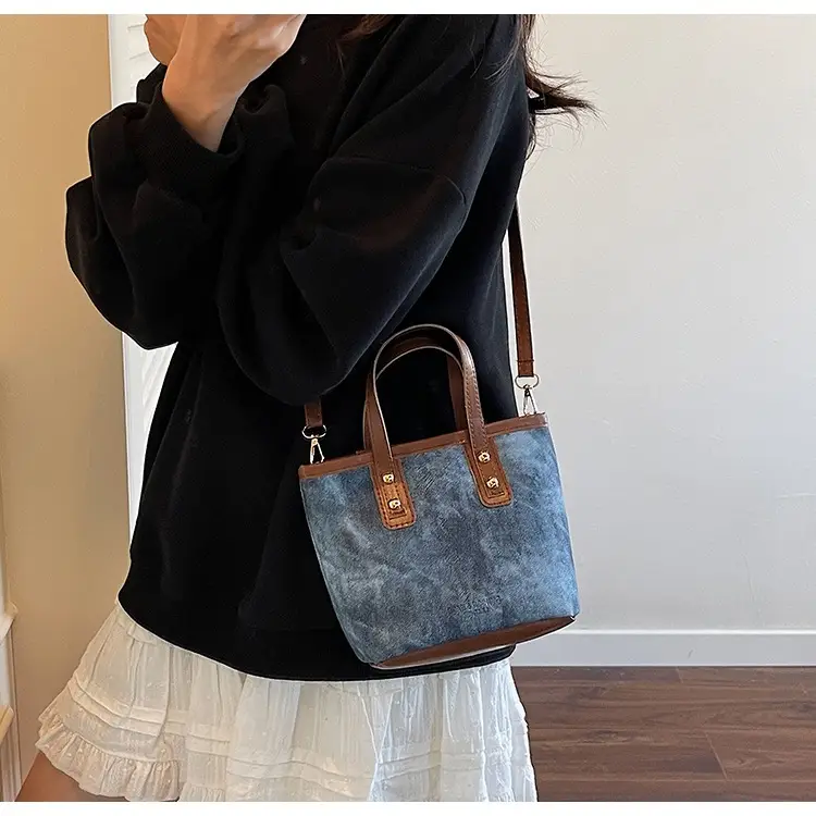 Retro Contrast Handbag Women 2025 Summer Texture — feature 11