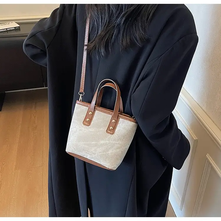 Retro Contrast Handbag Women 2025 Summer Texture — feature 12