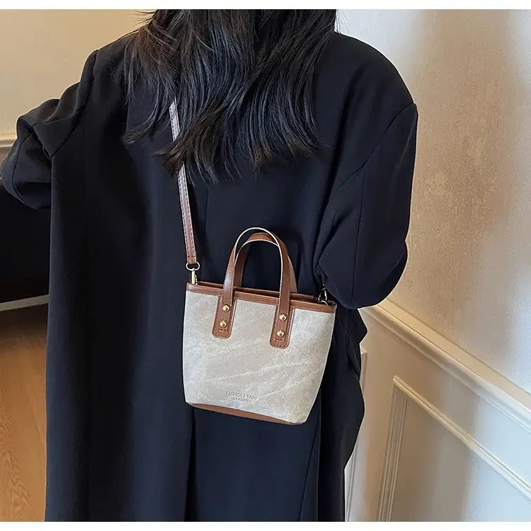 Retro Contrast Handbag Women 2025 Summer Texture — feature 13