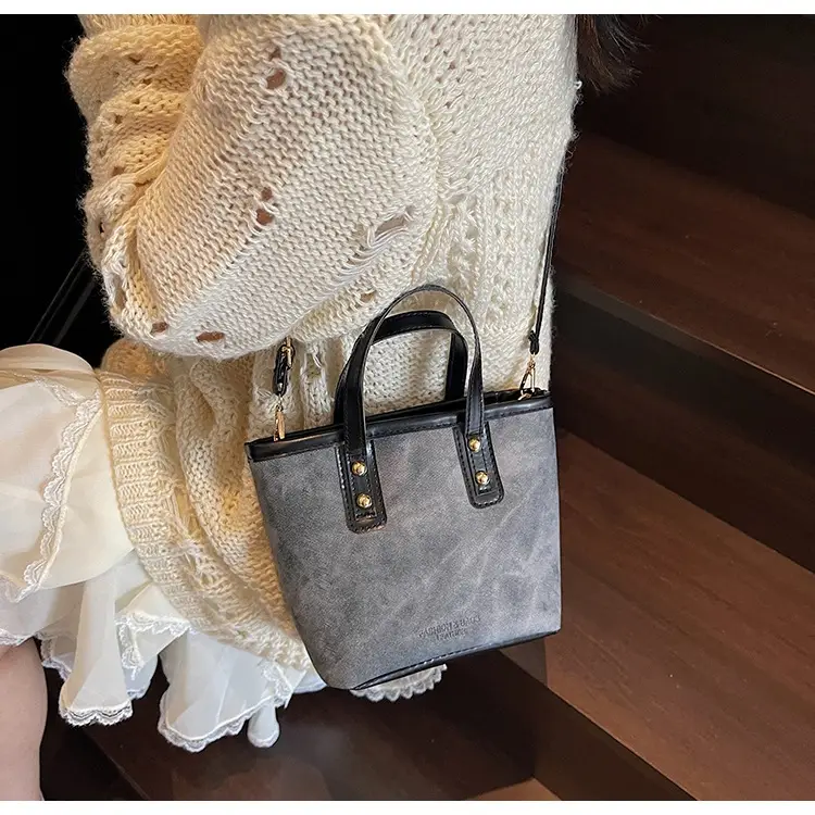 Retro Contrast Handbag Women 2025 Summer Texture — feature 17