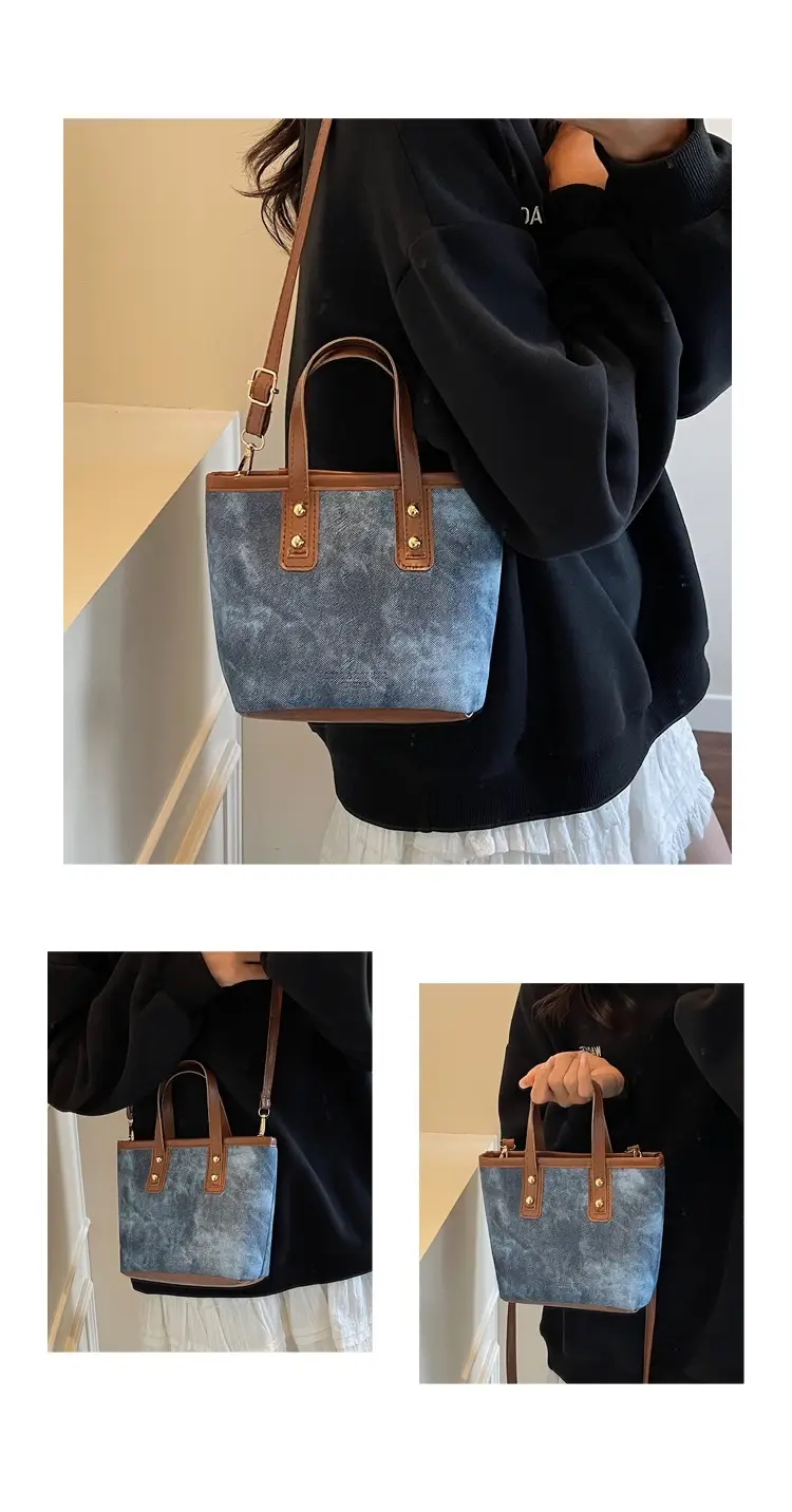 Retro Contrast Handbag Women 2025 Summer Texture — feature 18