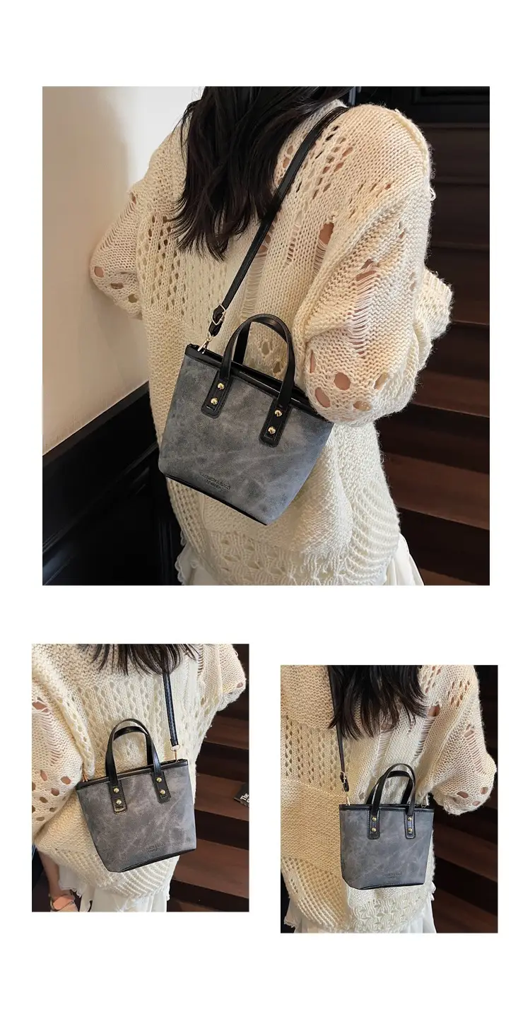 Retro Contrast Handbag Women 2025 Summer Texture — feature 20