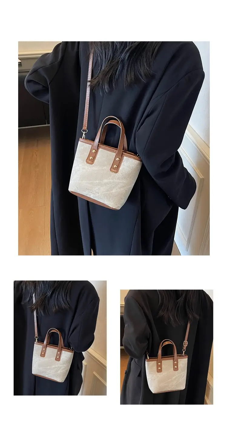 Retro Contrast Handbag Women 2025 Summer Texture — feature 21