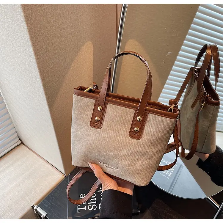 Retro Contrast Handbag Women 2025 Summer Texture — feature 24