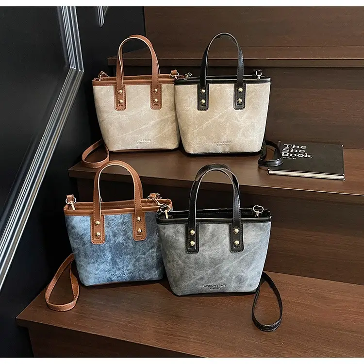 Retro Contrast Handbag Women 2025 Summer Texture — feature 28
