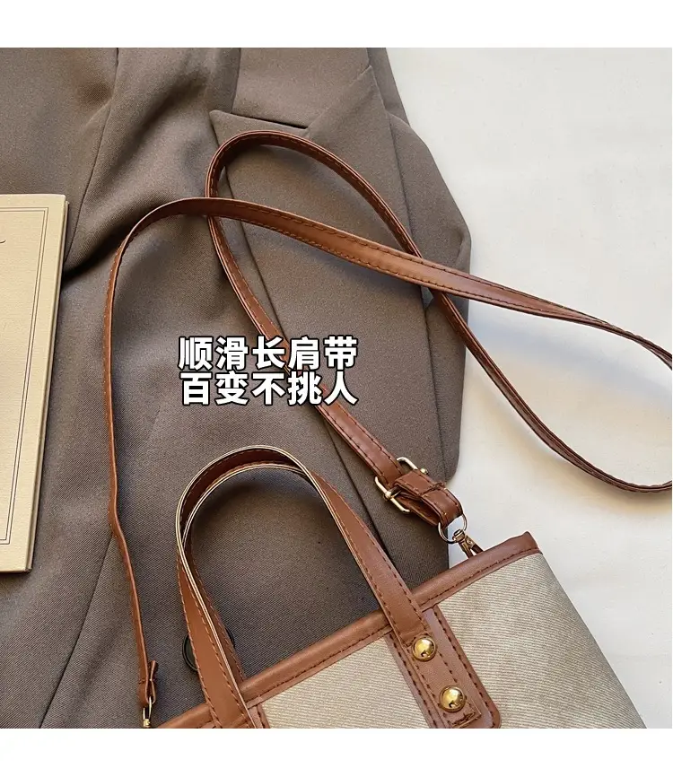 Retro Contrast Handbag Women 2025 Summer Texture — feature 5