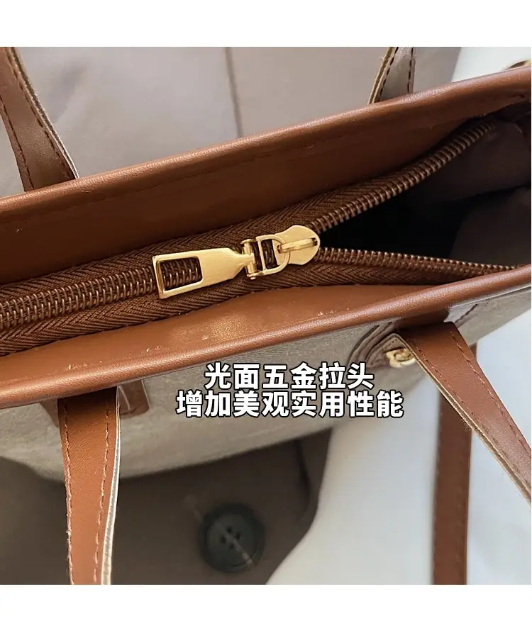 Retro Contrast Handbag Women 2025 Summer Texture — feature 7