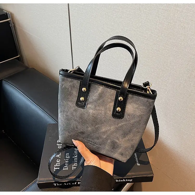 Retro Contrast Handbag Women 2025 Summer Texture - Image 2