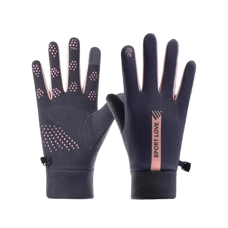 Men's and Women's Warm Gloves for Autumn and Winter Cycling Electric Vehicles with Touch Screen, Windproof and Water Repellent, Winter Sports Fleece-Lined and Thickeneding