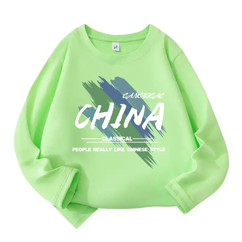 White Oversized Sweatshirt for Boys with Color Print - Image 12