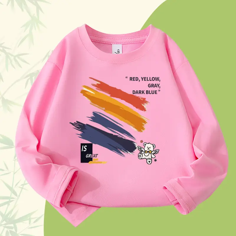 White Oversized Sweatshirt for Boys with Color Print - Image 3