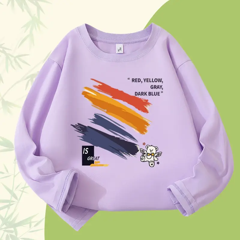 White Oversized Sweatshirt for Boys with Color Print - Image 4